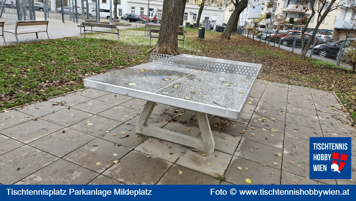 Tischtennistisch Parkanlage Mildeplatz, 16. Bezirk, Ottakring