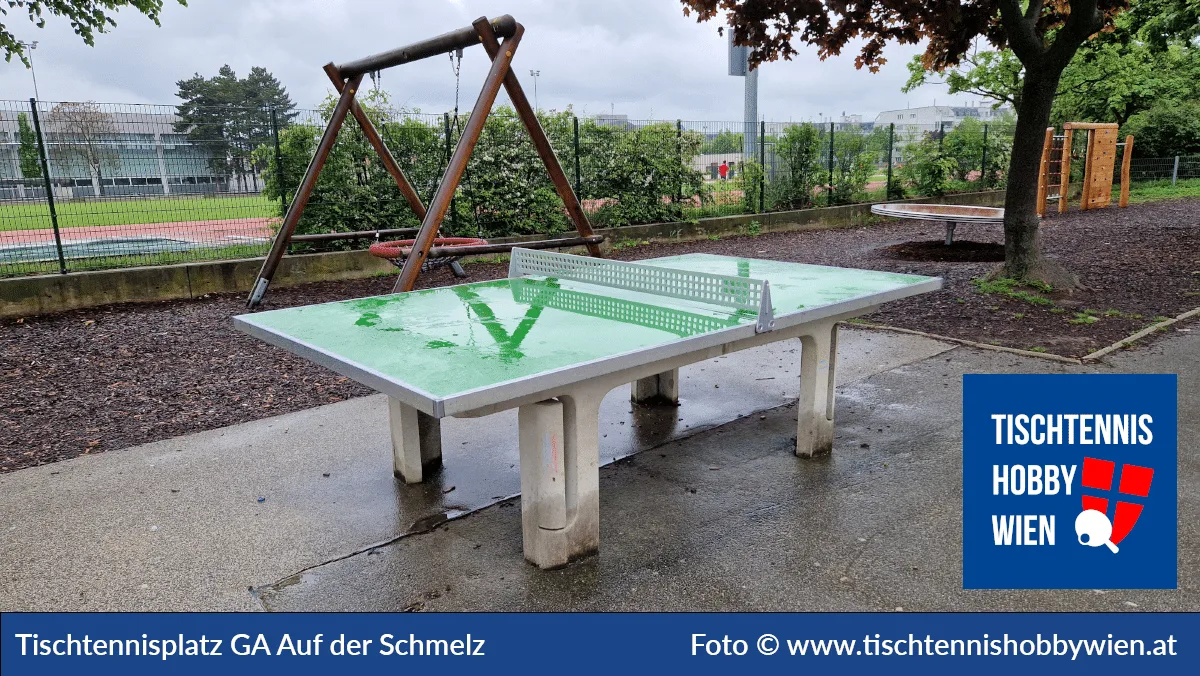 Tischtennistisch Grünanlage Auf der Schmelz, 15. Bezirk, Rudolfsheim-Fünfhaus
